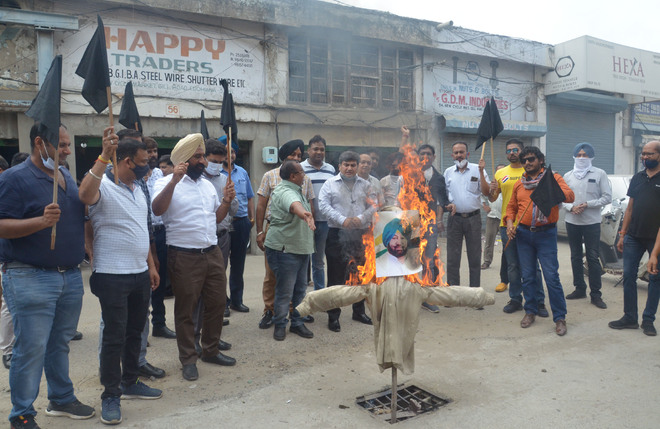 Industrialists burn govt effigy over power cuts