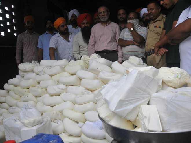 7 quintals of adulterated cheese seized in Balongi village of Mohali