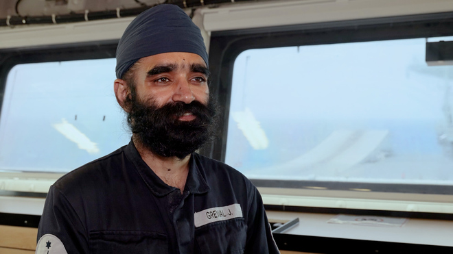 Sikh official on UK Navy warship headed to India