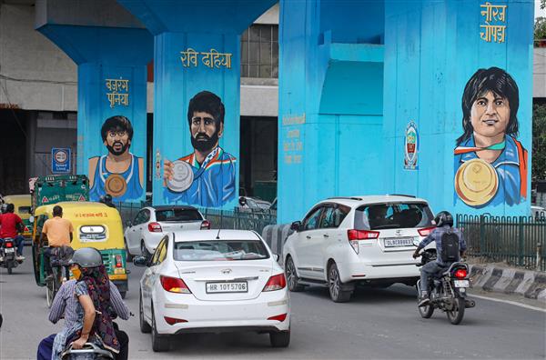 Olympic medallists honoured with murals in North Delhi