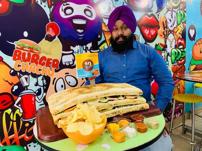 20-kg giant burger is next from Hoshiarpur-based Burger Chachu’s platter