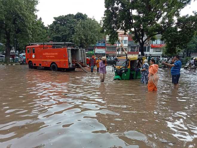 Rain pours misery, water enters houses in Mohali