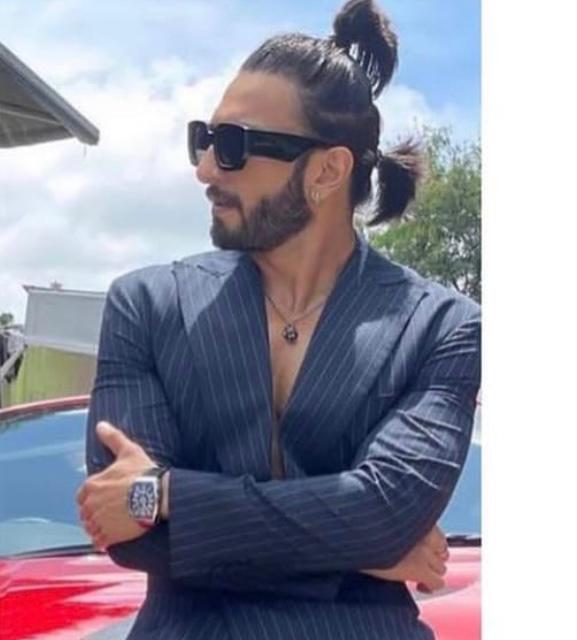 Ranveer Singh's bare chest and double ponytail goes viral. Watch memes parade on Twitter