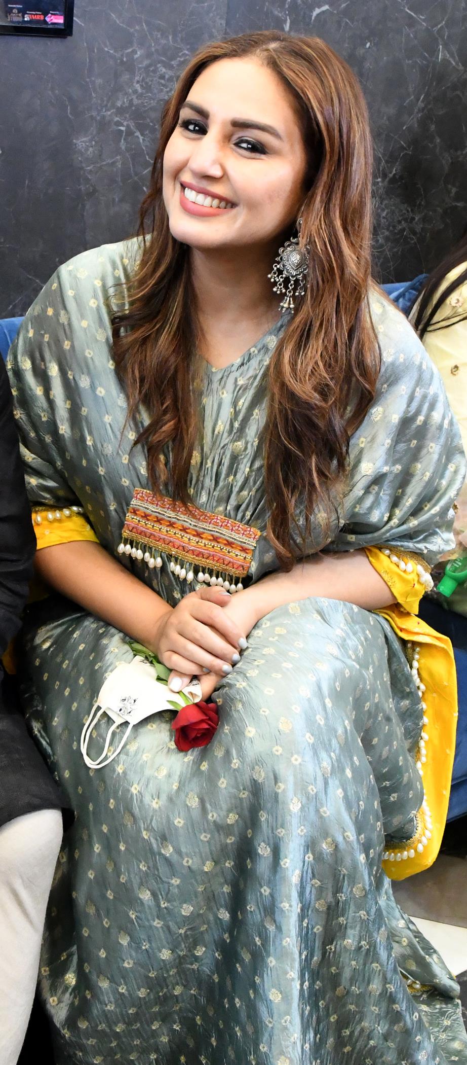 Huma Qureshi visits Chandigarh to inaugurate a luxury salon
