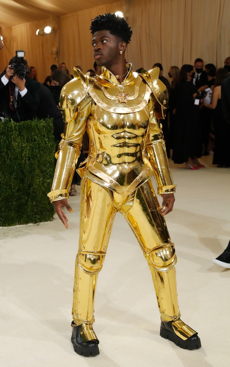 PHOTOS: Gold armor for Lil Nas X, all black for Kim Kardashian at