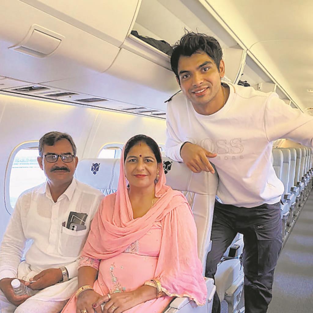 Dream come true: Neeraj Chopra takes parents on maiden flight