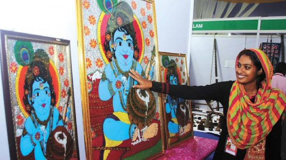 This Kerala Muslim woman artist makes paintings of Lord Krishna, then gifts them to temples