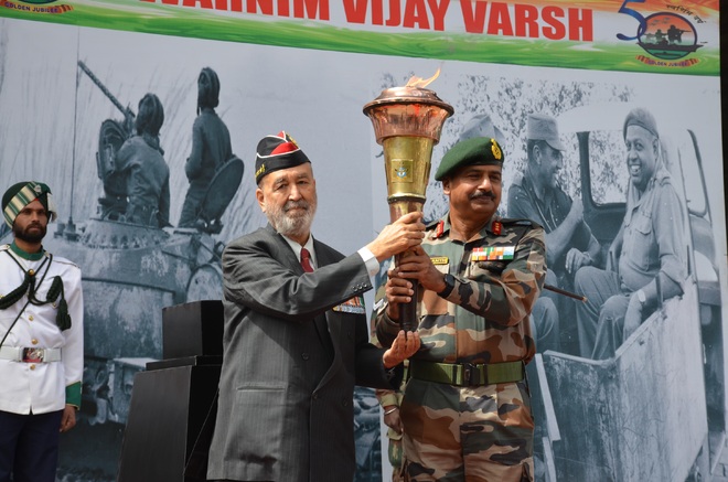 1971 war victory flame received at Atal Tunnel
