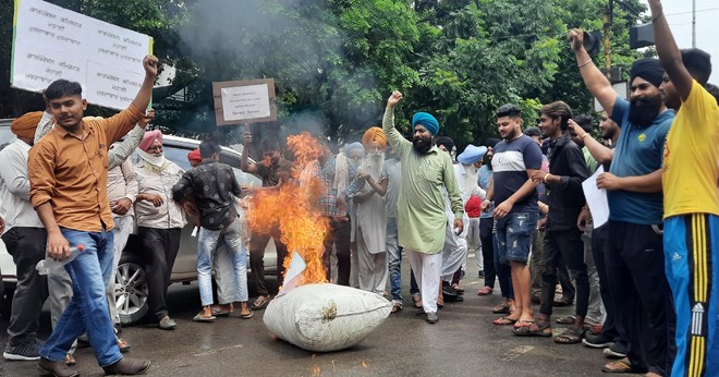 Villagers protest property tax notices in Mohali, want civic amenities