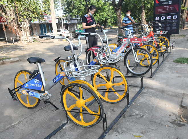 Smart bike rides not free anymore in Chandigarh, user count dips sharply :  The Tribune India