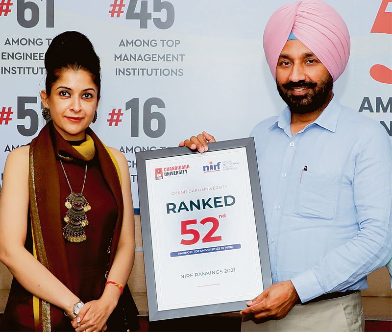 Chandigarh University at No. 52 in NIRF rankings