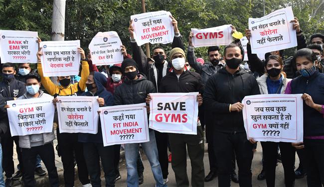 Chandigarh and Tricity Gym Association protests closure of gyms