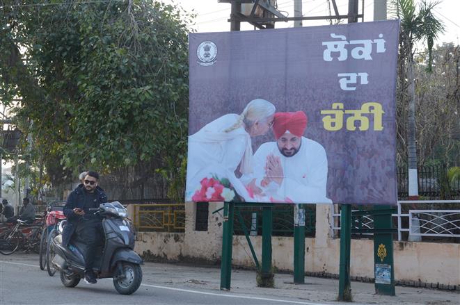 Poll code violation: Hoardings, posters, flags continue to dot Jalandhar