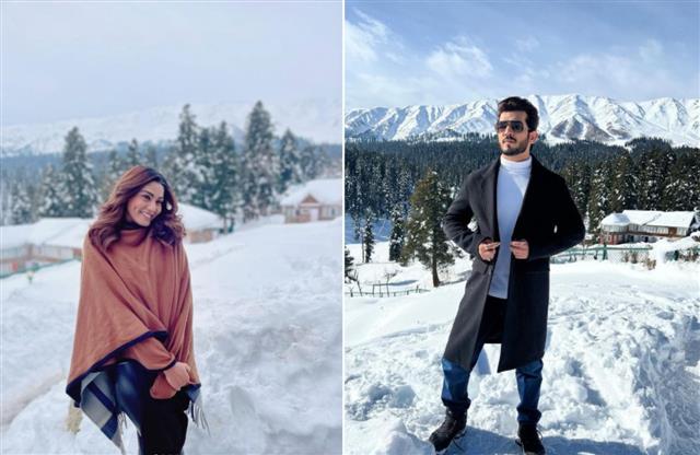 Arjun Bijlani and Sana Makbul spotted in Kashmir