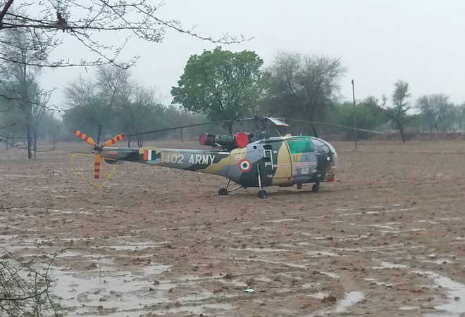 Emergency landing by Army chopper in Himachal's Mandi