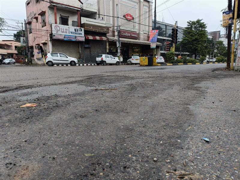 Rain exposes poor construction of road in Ludhiana's Model Town