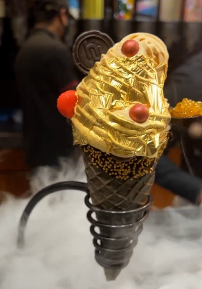 What do you think about a 24K gold ice-cream? Decide after watching this alluring video