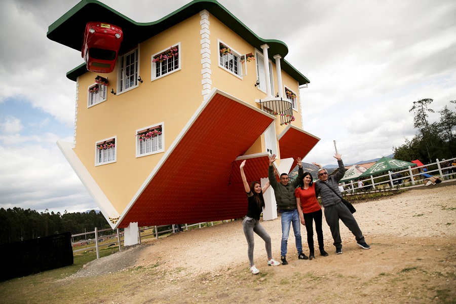 Visitors to Colombian house find world turned upside down after pandemic