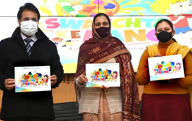 Chandigarh Mayor Sarabjit Kaur hands over 20,000 colouring books to Education Department