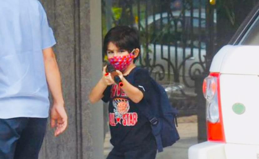 Kareena Kapoor's star kid Taimur who made headlines for his cuteness earlier, now trolled for pointing 'toy gun' at paps