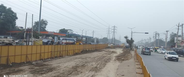 Slow pace of work on expressway in Faridabad irks commuters