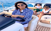 Neetu Kapoor takes on the wheel of yacht as she is out travelling with her girl gang