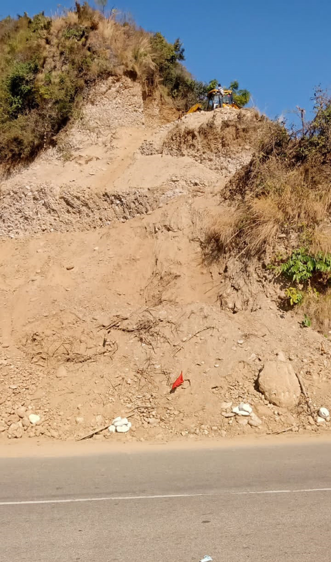 Hills being razed 'illegally' along highways in Kangra