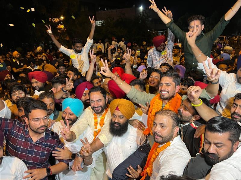 PU students’ council election: AAP’s student wing CYSS registers its maiden victory, Aayush Khatkar wins presidential poll by securing 2,712 votes