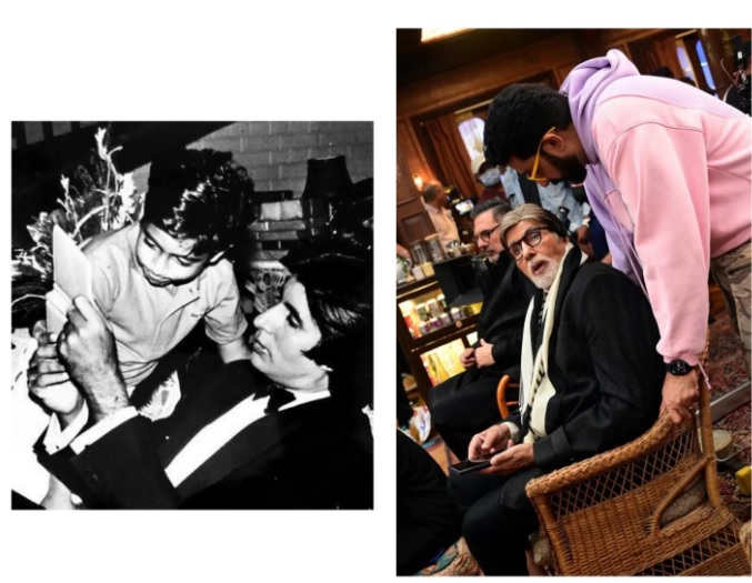 Abhishek Bachchan surprises Amitabh Bachchan on his 80th birthday, reminisces how Big B visited sets of his first film