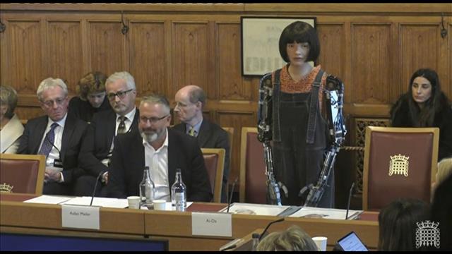 Robot addresses UK Parliament, says 'Although not alive, I can still create art'