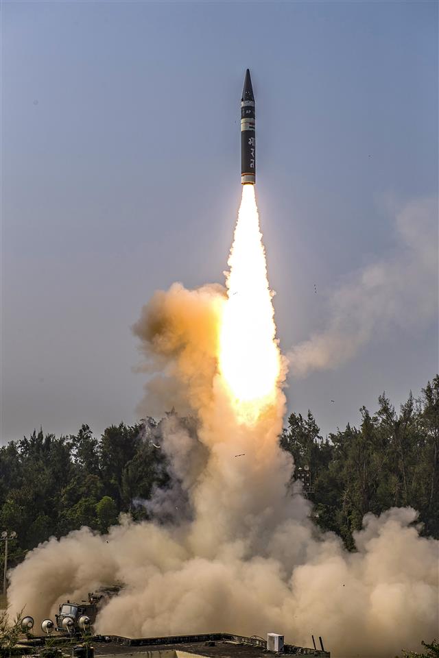 Medium-range ballistic missile Agni Prime successfully test fired from Odisha coast