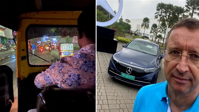 Mercedes India CEO Martin Schwenk takes auto-rickshaw ride after his luxurious S-Class gets stuck in Pune traffic; 'Welcome to India', reacts Internet