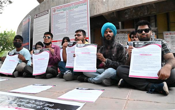 PU polls: Visually challenged students stage protest