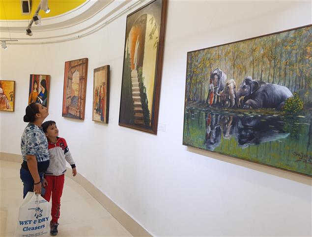 Sanjeev Sud's works on display at Art Gallery