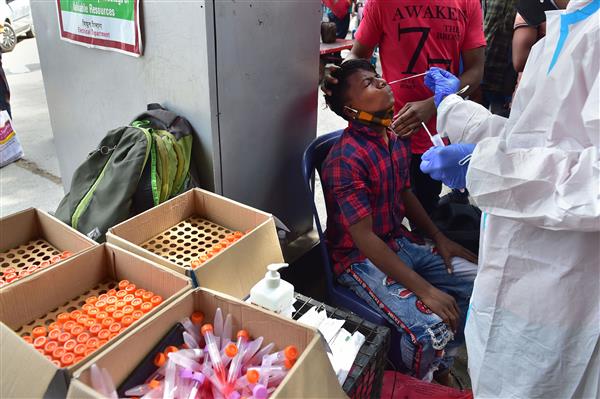 India logs 2,756 new coronavirus infections; active cases dip to 28,593