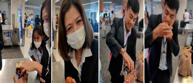 Watch: Barred from carrying gulab jamuns at Phuket airport, Indian man shares sweetness with security staff; don't miss their reaction