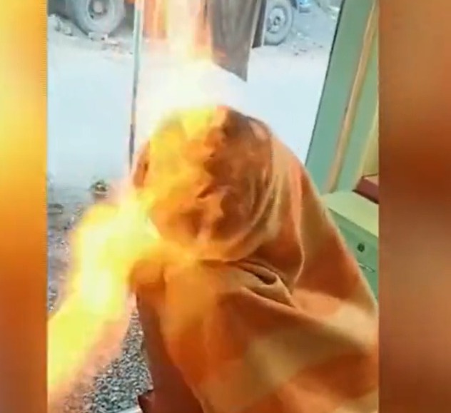 Watch: ‘Fire haircut’ goes miserably wrong as barber fails to douse flame, man suffers severe burns