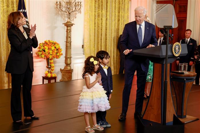 Biden invites children on stage during Diwali celebrations; calls them 'impression of light'