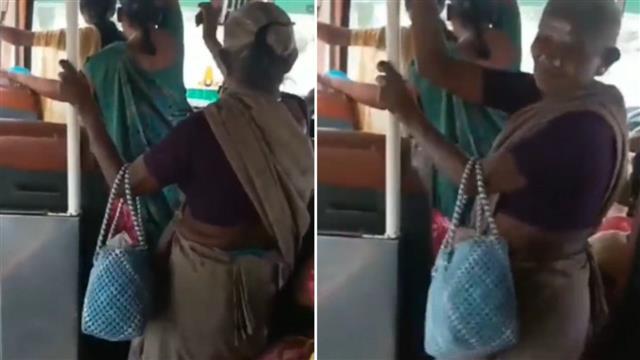 Watch: This 'dadi' dances like no one's watching as popular MGR song plays on moving bus in Tamil Nadu, goes viral