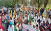 Farmers protest concrete lining of canals in Faridkot