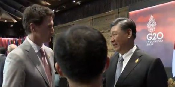 카메라에 잡혔습니다: 쥐스탱 트뤼도 캐나다 총리와 시진핑 중국 국가주석이 G20 측에서 열띤 대화를 나누고 있습니다: 트리뷴 인도