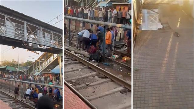 13 injured after falling on railway track as part of foot over-bridge collapses in Maharashtra’s Chandrapur