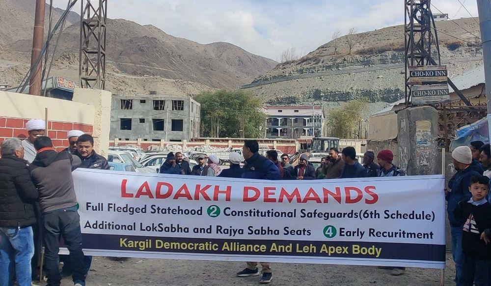Demonstrations in Kargil, Leh over statehood issue