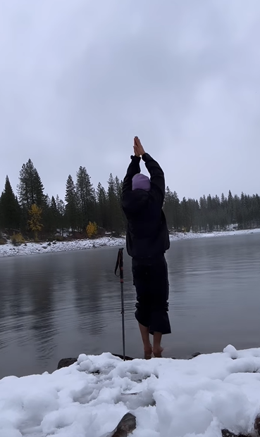 Check out Diljit Dosanjh’s video praying in front of a freezing lake