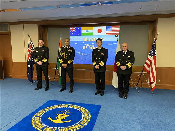 Ahead of sea drill, naval chiefs meet in Japan