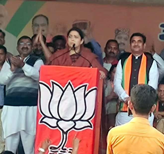 ‘Ever since I dispatched him from Amethi, he’s been running,’ says Smriti Irani on Rahul Gandhi