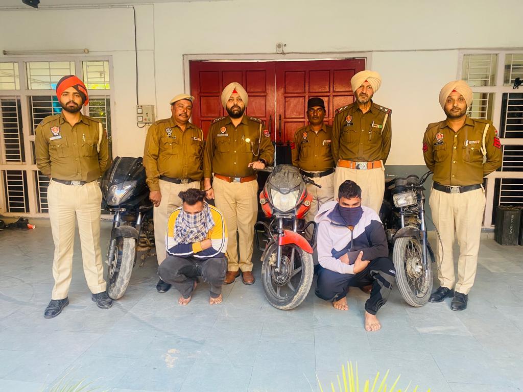 Two of vehicle thieves' gang from Nakodar arrested with 3 motorcycles