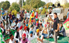 Farmers protest concrete lining of canals, stage dharna in Faridkot