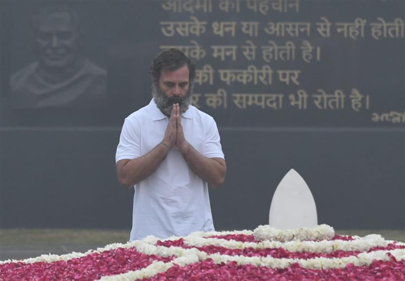 Rahul Gandhi visits memorials of Mahatma Gandhi, Vajpayee, other former prime ministers