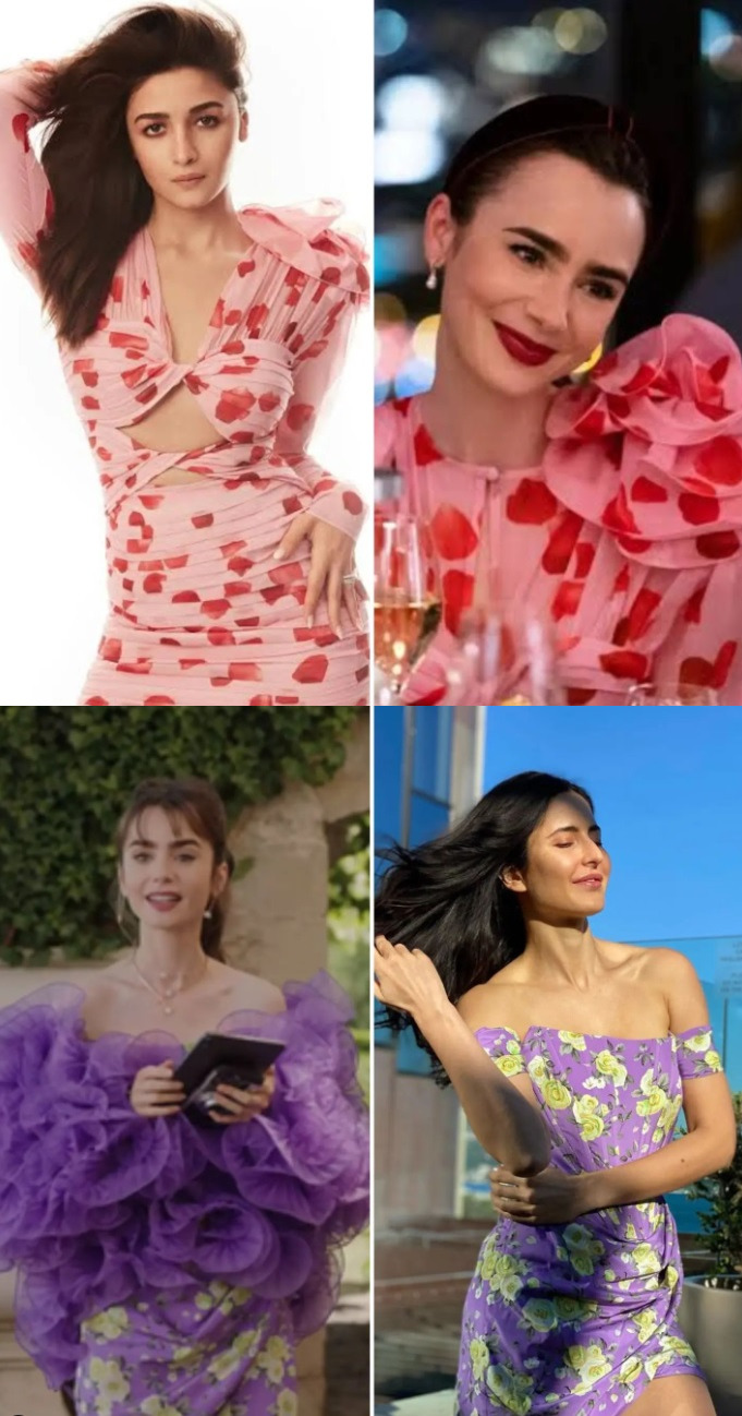 Lily Collins in ‘Emily In Paris’ dresses like Alia Bhatt, Katrina Kaif… check it out